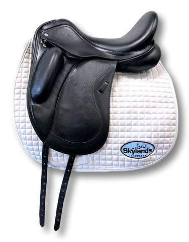 Demo Custom Saddlery Steffen's Advantage Monoflap 17.5" Dressage Saddle